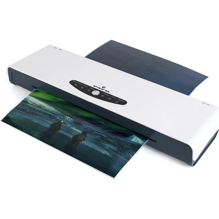 Pavo 8045471 A3 Alaska Vigor Laminiergerät, Heizsystemtechnik mit 4 Rollen, inklusiv 10-teiligem Starterset, 2 x 250 micron