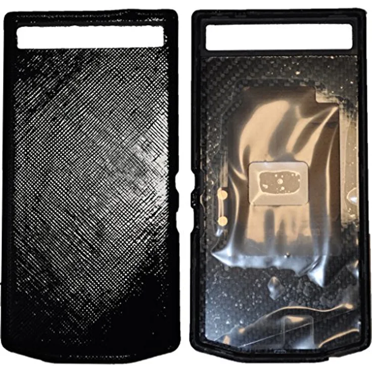 Blackberry 10257 PD Leder Batterie Door Tasche P`9982 safiano schwarz