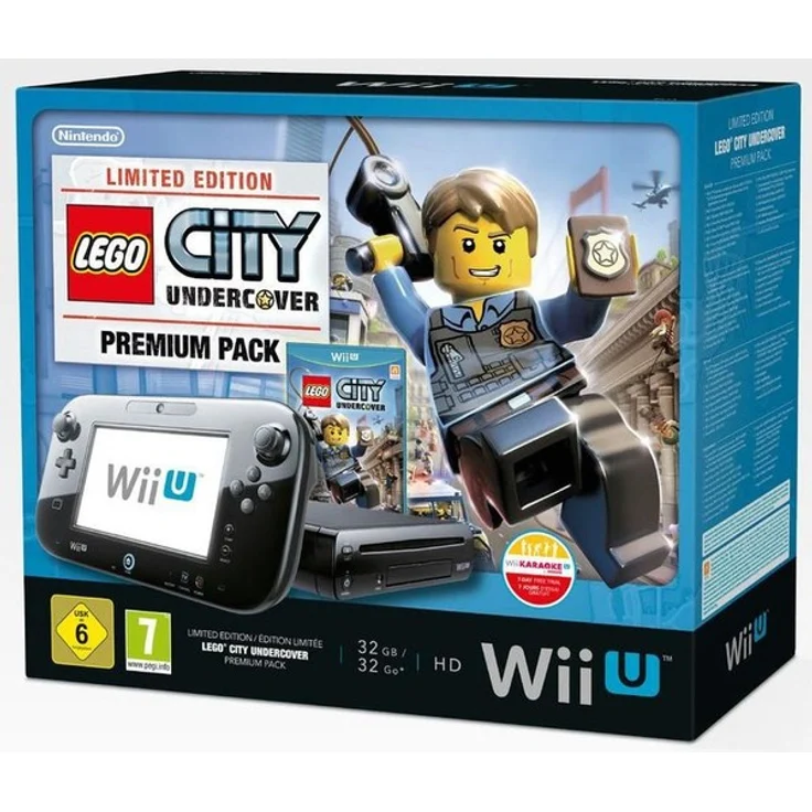 Nintendo Wii U Premium Pack Schwarz 32GB Bundle inkl. LEGO City Undercover – Bild 1