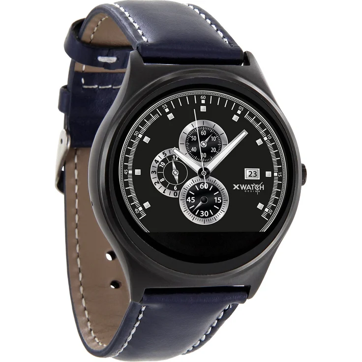 xlyne Qin XW Prime II Smartwatch Unisex, 45mm, Metallgehäuse, Schwarz/Navy