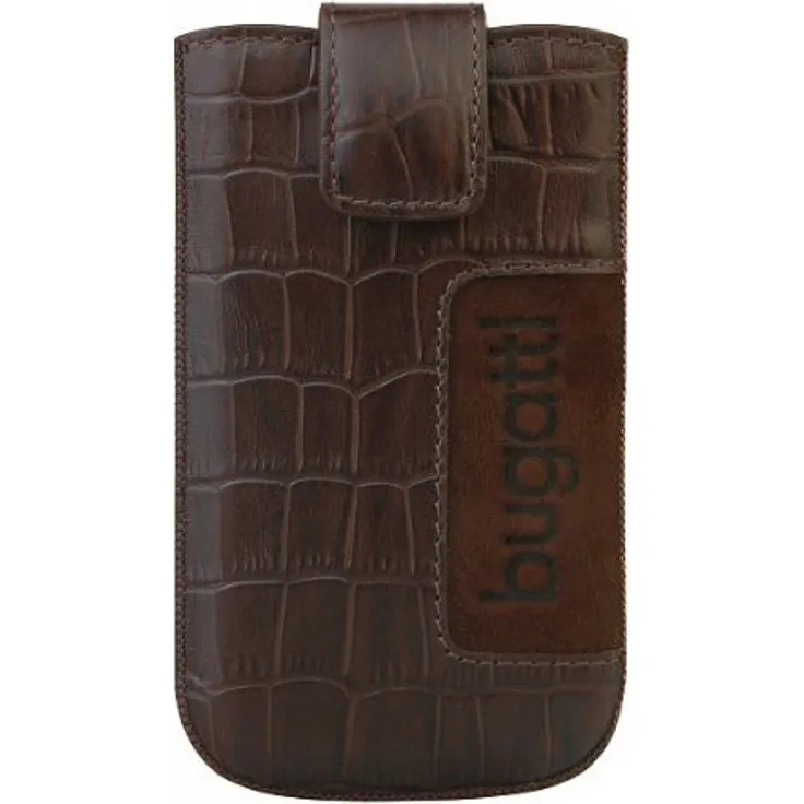 Bugatti 07764 Slimcase Croco SIZE SL DARK Brown