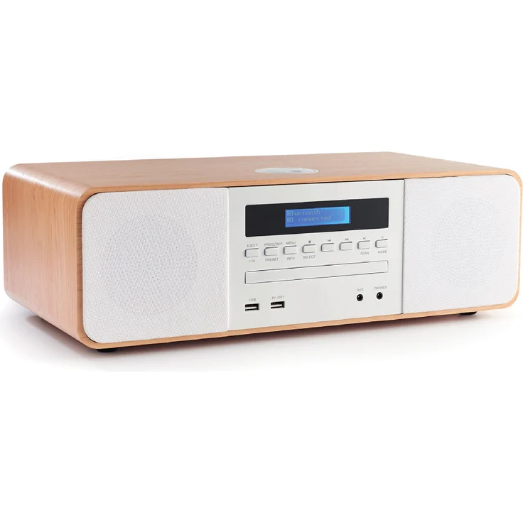 Thomson Micro Kompaktanlage MIC201BT Stereoanlage, Bluetooth, Radio, CD, MP3, USB, weiß, braun – Bild 4