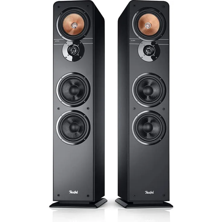 Teufel Ultima 40 MK 3-Wege HiFi-Standlautsprecher, 120W, Bassreflex, Kevlar-Mitteltöner, Glasfaser-Tieftöner, Bi-Wiring, schwarz