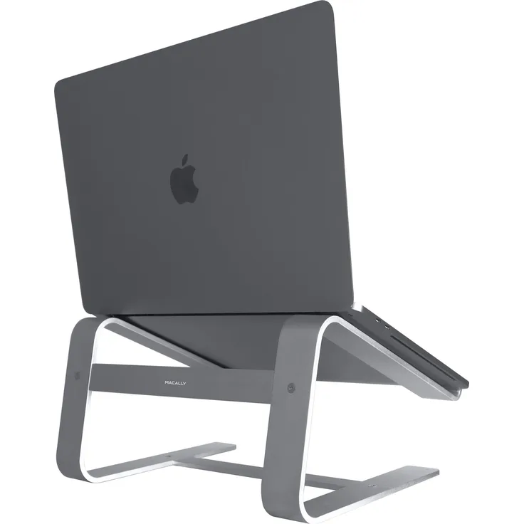 May, A-Stand, Aluminium-Laptop-Ständer für Apple MacBook, MacBook Air, MacBook Pro und andere Laptops zwischen 10 und 17 Zoll grau grau - Space Gray
