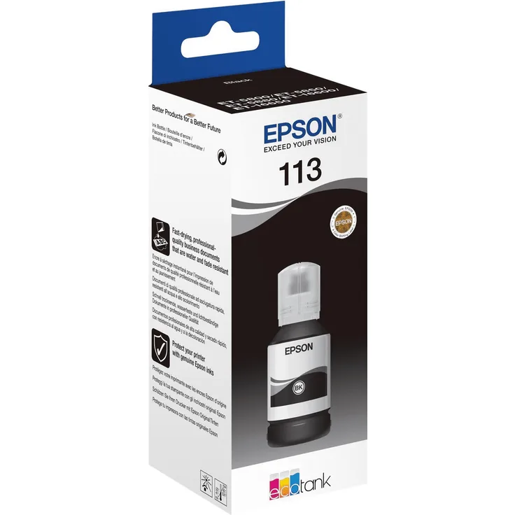 Epson C13T06B140 Tinte schwarz 127ml 7500 Seiten Flasche EcoTank 5800 pigmentiert