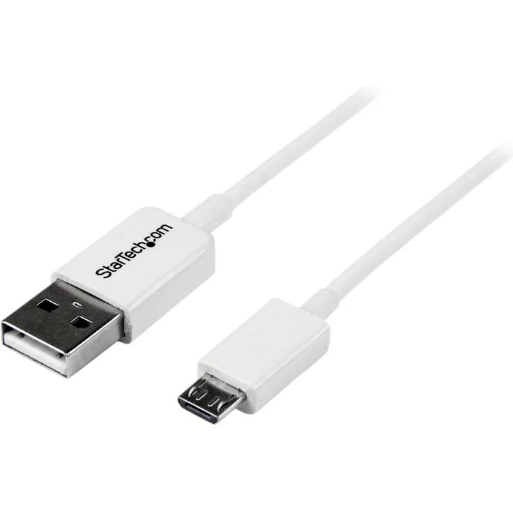 StarTech.com 2m USB 2.0 A auf Micro USB B Kabel, USB A - Micro B Datenkabel - Anschlusskabel, Weiß