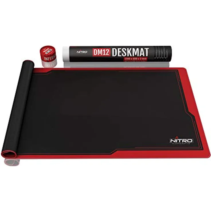 Nitro Concepts Deskmat DM12, 1200x600mm - schwarz/rot (NC-GP-MP-004)
