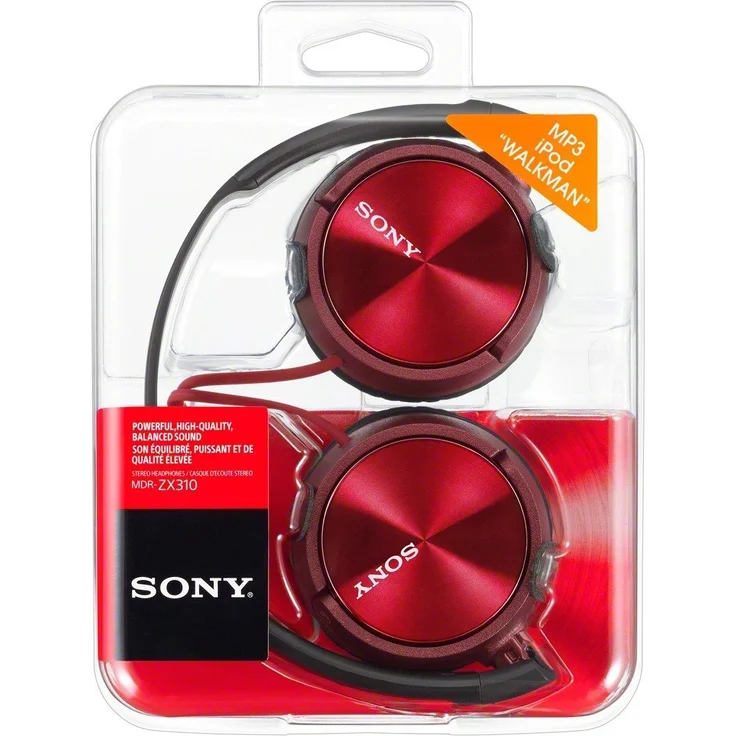 Sony MDRZX310R On-Ear-Kopfhörer, rot – Bild 3