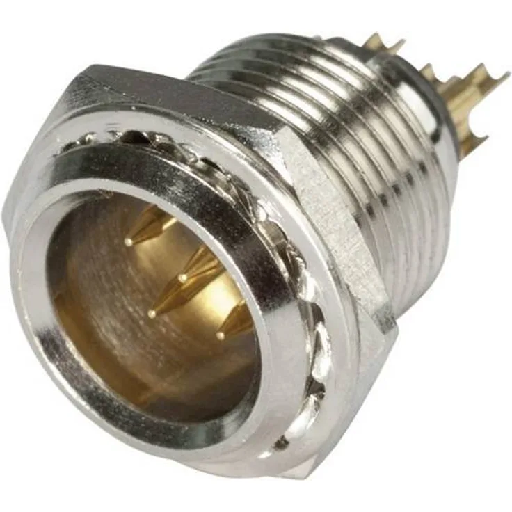 Hicon HI-XMEM5 XLR-Steckverbinder Stecker, Einbau vertikal Polzahl: 5 Silber 1St.