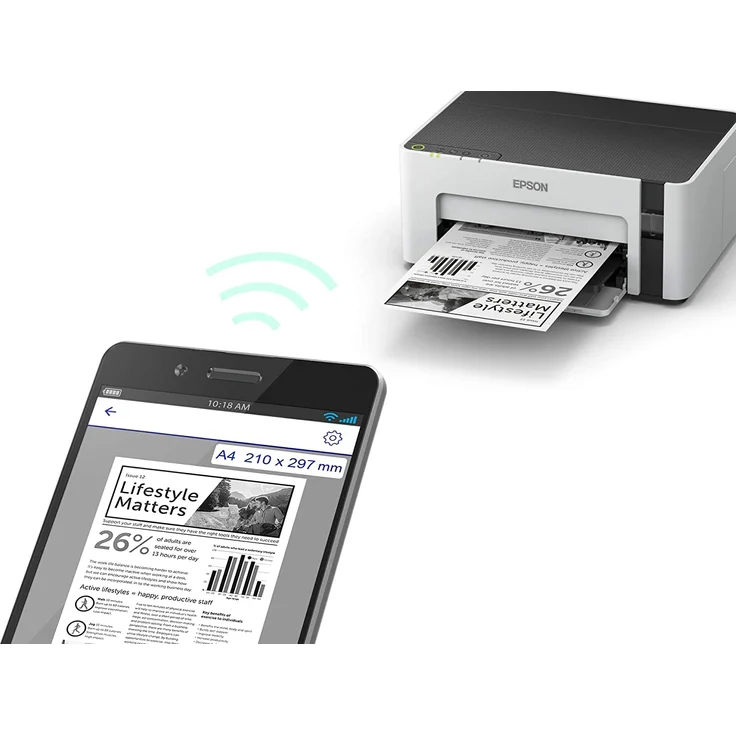 Epson EcoTank ET-M1120 - Tintenstrahldrucker, Druckgeschwindigkeit (S/min): 32 S/W, Auflösung: 1440 x 720 (USB) C11CG96402 – Bild 3