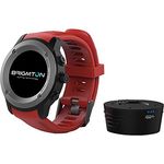 Biwond bwatch BT2 100GPS-R 1.3 Zoll Smartwatch GPS, Unisex, Einheitsgröße, Schwarz/Rot