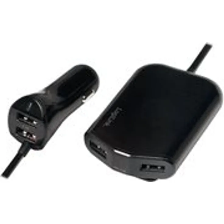 LogiLink Netzteil Pkw 24 Watt, 2,4 A, 4 Ausgabeanschlussstellen (USB) (PA0149)