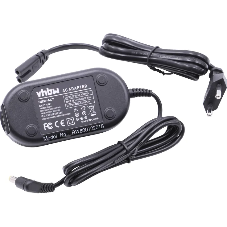 vhbw KAMERA-NETZTEIL passend für PANASONIC Lumix ersetzt DMW-Ac7