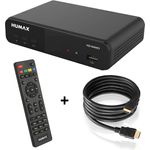 Humax HD Nano Digitaler HD Satellitenreceiver 1080P Digital HDTV Sat-Receiver mit 12V Netzteil Camping, Astra vorinstalliert, HDMI, SCART, DVB-S/S2 + HDMI Kabel
