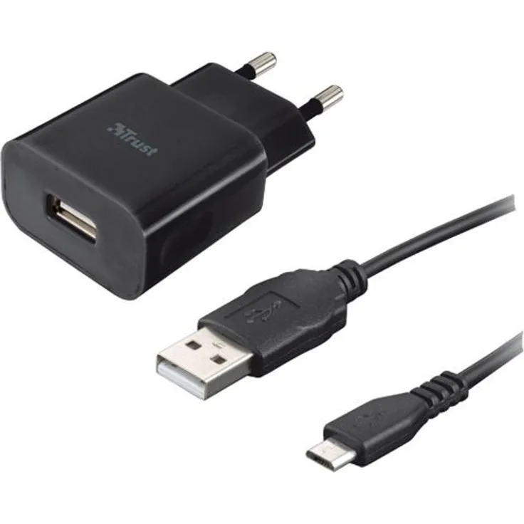 Trust Universal-USB-Wandladegerät mit micro-USB-Kabel (5 Watt) für Smartphone