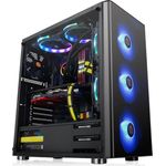 Thermaltake V200 Tempered Glass RGB Edition, Gaming PC Gehäuse Schwarz
