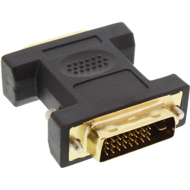 InLine - Display-Adapter - DVI-D (M) - DVI-I (W) - Flügelschrauben - Schwarz (17760P)