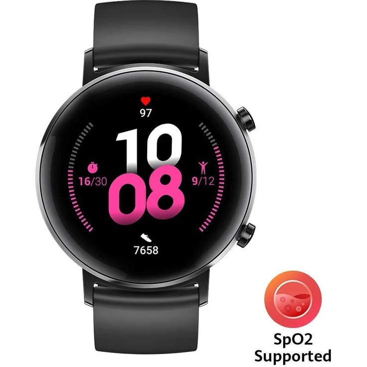 Huawei Watch GT2 Smartwatch GPS, Unisex, 42mm, Edelstahlgehäuse, Night Black – Bild 6