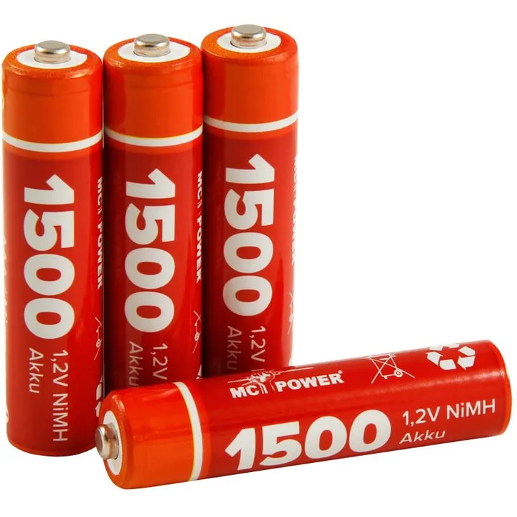 Micro-Akku McPower 1,2V 1500 NiMH Typ AAA 4er-Pack