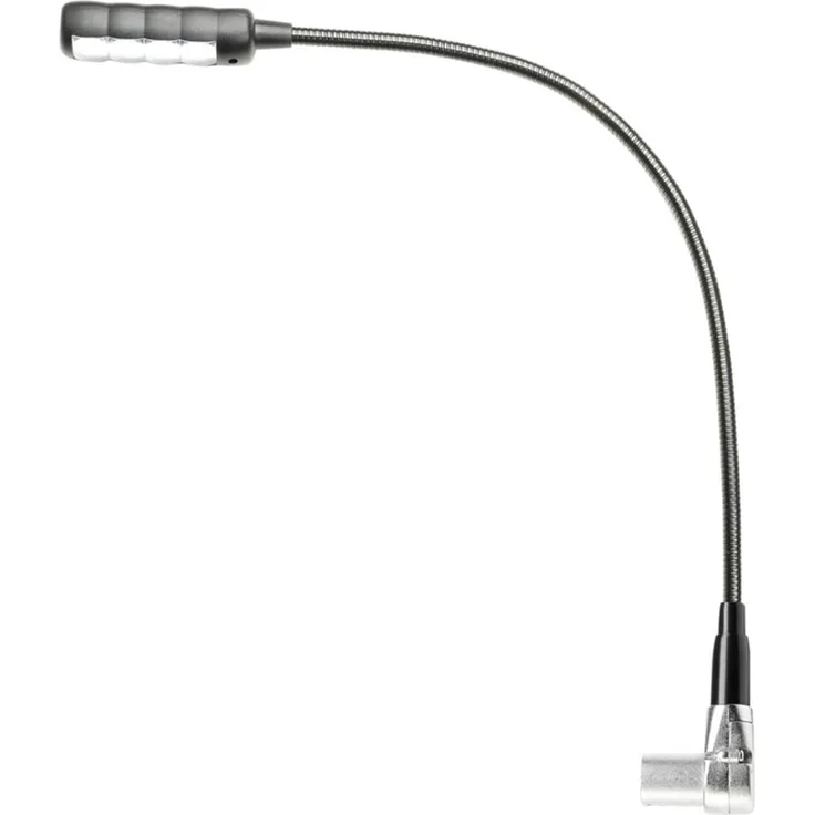 ah Stands SLED1ULTRAXLR4A Adam Hall Stands SLED 1 Gewinkelte 4-polig XLR Schwanenhalsleuchte mit 4 COB LEDs schwarz 