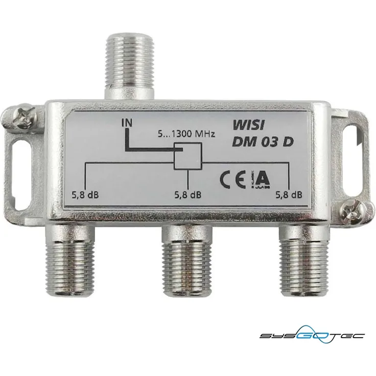 WISI Verteiler 3f. 5-1300MHz 5,8dB Cl.A DM 03 D