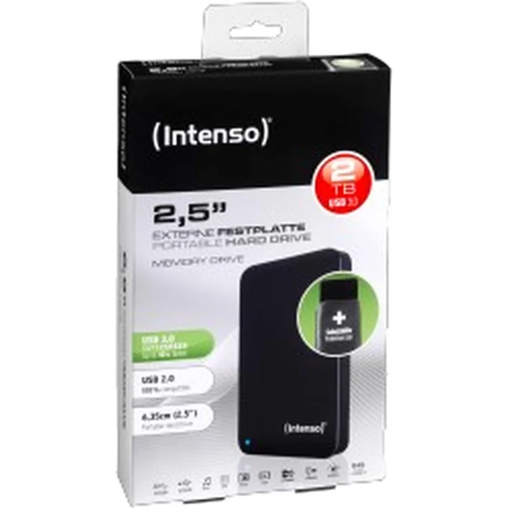 Intenso Memory Drive - Festplatte - 2 TB - extern (tragbar) - 2.5 Zoll (6.4 cm) - USB 3.0 - 5400 rpm - Puffer: 8 MB - Schwarz (6023580) – Bild 3