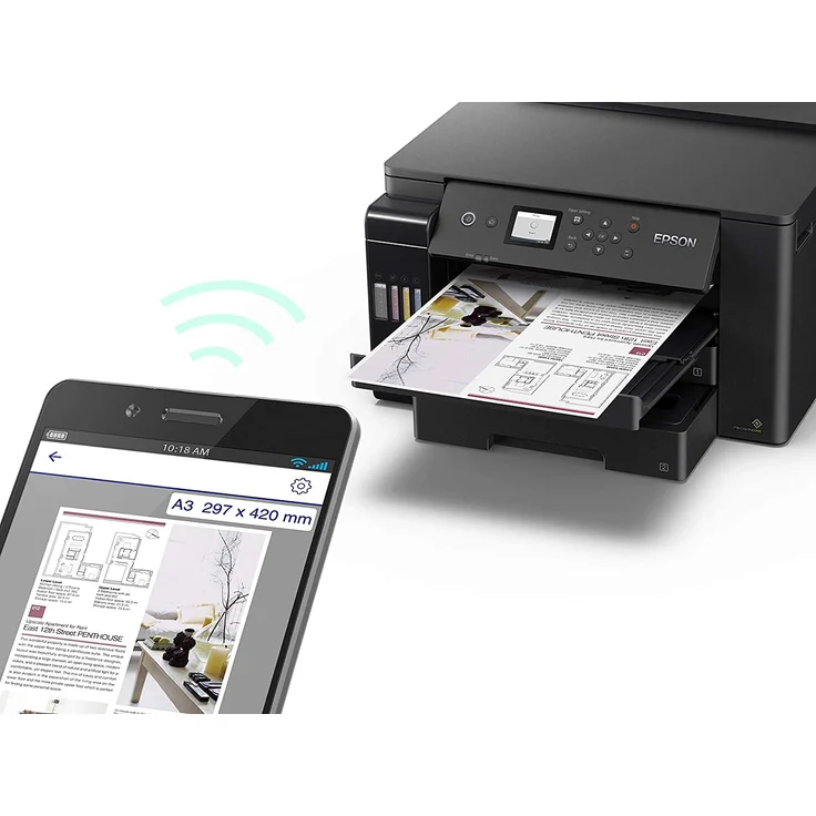 Epson EcoTank ET-16150 - Tintenstrahldrucker, Druckgeschwindigkeit (S/min): 25 S/W, 25 Farbe, Auflösung: 4800 x 1200 (USB, LAN, WLAN, AirPrint, Mobile Print) C11CJ04401 – Bild 5