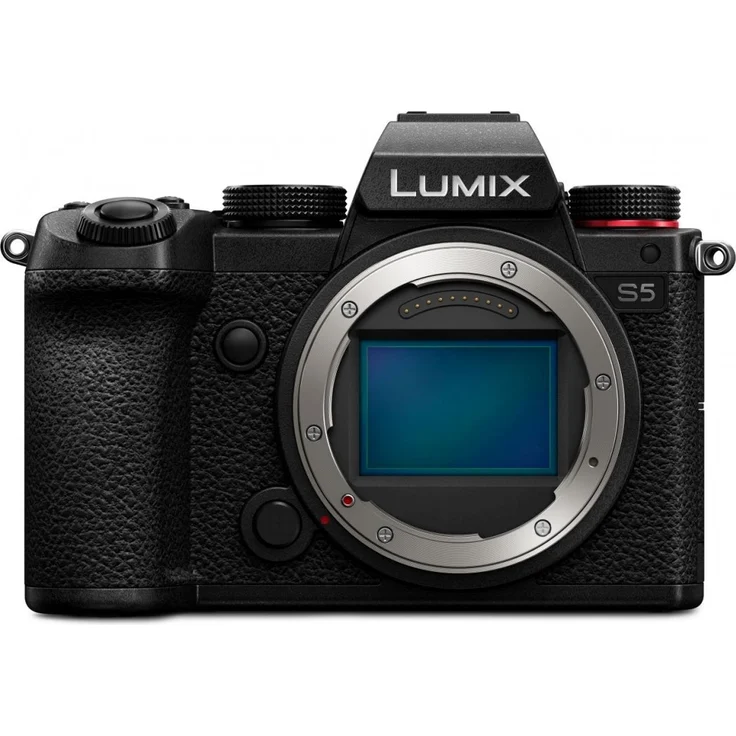 Panasonic Lumix DC-S5 Vollformat-Systemkamera (24,2 MP, 4K/60 fps Video, 5-Axchsen-Gehäusestabilisierung, 3 Zoll Touch-Display, High-Speed Autofokus, OLED-Sucher), schwarz – Bild 1