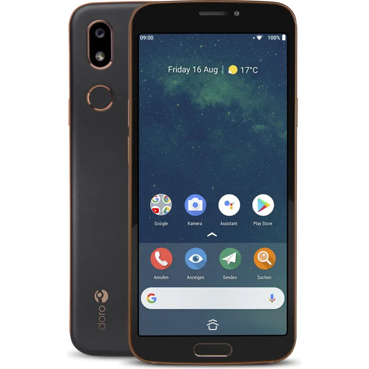 Doro 8080 Graphit Smartphone 14,5cm (5,7 Zoll) Display, 32GB interner Speicher, Graphit