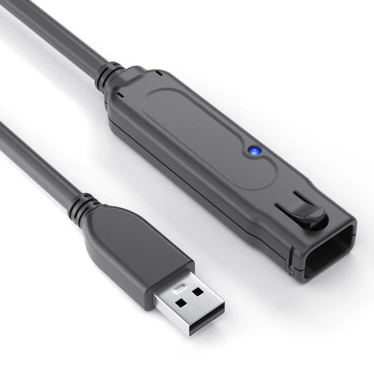 PureLink DS3100-050 USB 3.1 Gen.1 Aktiv Verlängerungskabel (USB-A Stecker auf USB-A Buchse), Spannungerversorgung vom USB Port, kein Netzteil benötigt, 5,00m, schwarz