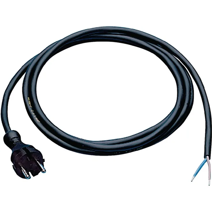 Anschlussleitung H07RN-F 2x1 mm² 3m m.Konturenstecker schwarz