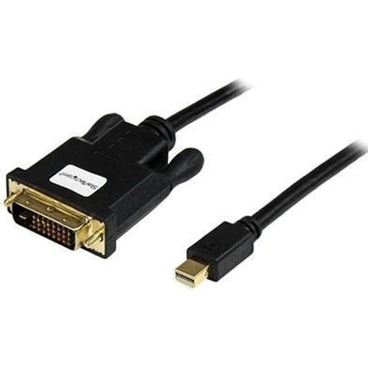 StarTech.com Mini DisplayPort auf DVI Kabel (Stecker/Stecker) - mDP zu DVI Adapter - 1920x1200 - DisplayPort-Kabel - Mini DisplayPort (M) - DVI-D (M) - 1,82 m - Schwarz (MDP2DVIMM6B)