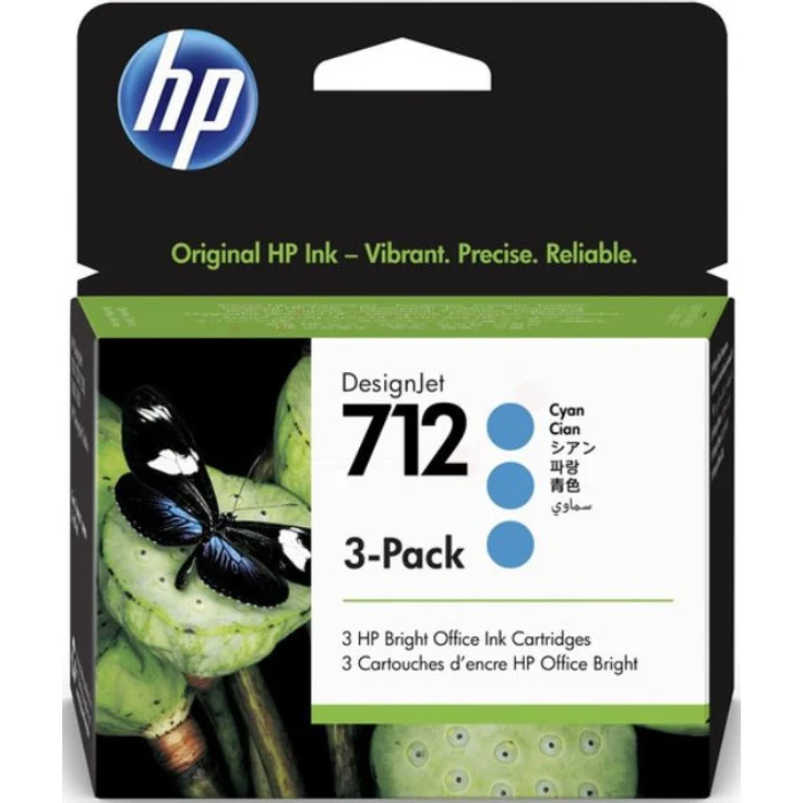 HP 712 3-PACK 29-ML CYAN – Bild 1