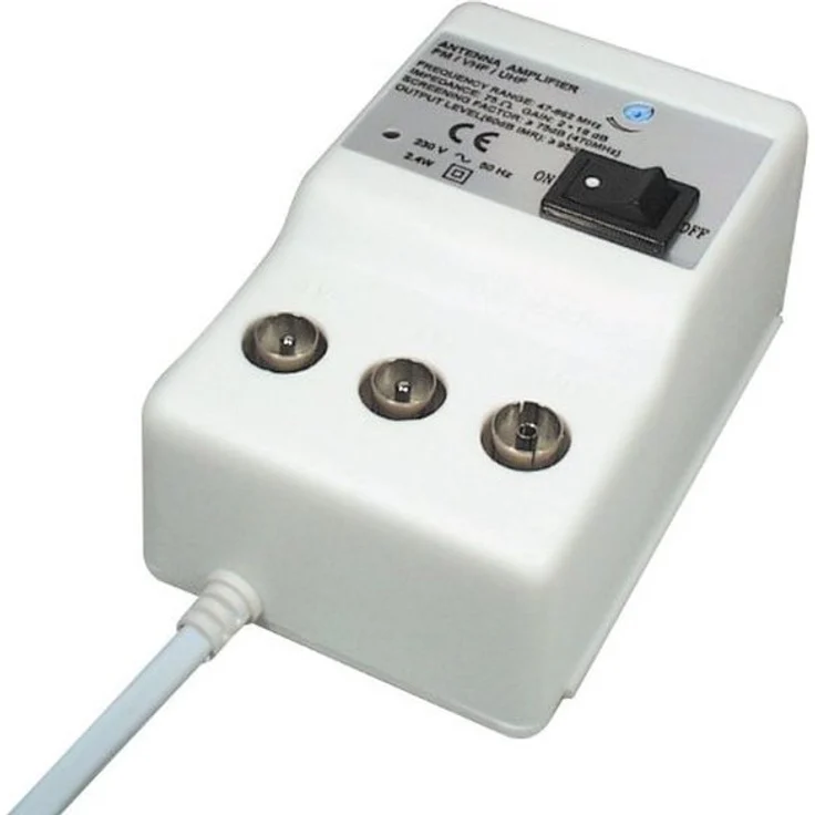 Transmedia FP8iRL 2 Geräte Antennenverstärker (47-862MHz, Verstärkung 20dB, regelbar 0-10dB) – Bild 1