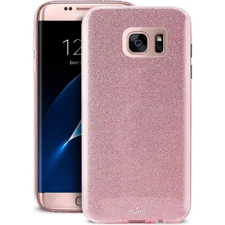 Puro Shine Glitzer Cover Rose, geeignet für Samsung Galaxy S7 Edge