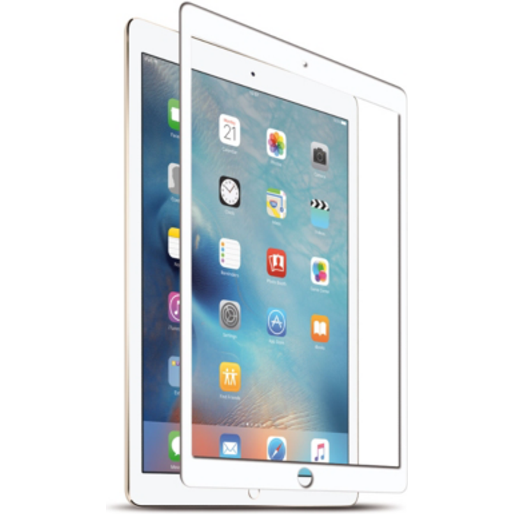 KMP Protective Tempered Glass Hartglas Displayschutz, iPad Pro 10,5'', frame white