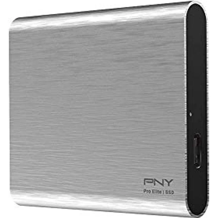 PNY Pro Elite - Solid-State-Disk - 250 GB - extern (tragbar) - USB 3.1 Gen 2 - Brushed Silver (PSD0CS2060S-250-RB)