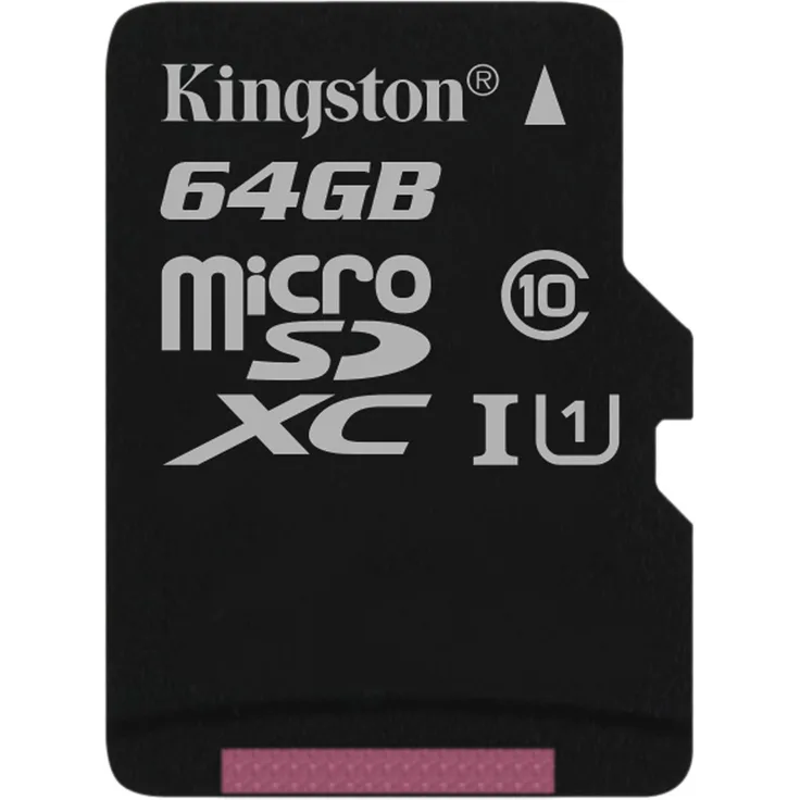 Kingston SDC10G2-64GB microSD Klasse 10 bis zu 45MB-s Speicherkarte (mit SD-Adapter)