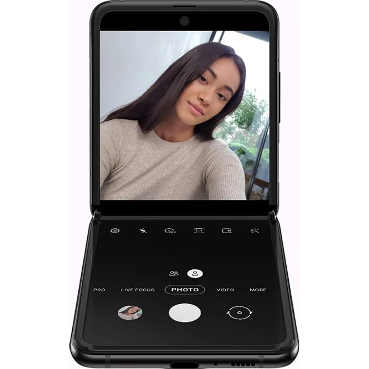 Samsung Galaxy Z Flip Smartphone 17,03cm (6,7 Zoll) Dynamic AMOLED-Display, 256GB interner Speicher, 8GB RAM, Dual-SIM, Android, Mirror Black – Bild 5