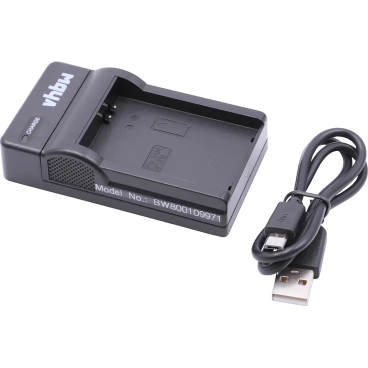 vhbw Micro USB Ladegerät Ladekabel passend für Kamera Akku Samsung BP-1310, BP1310, ED-BP1310.