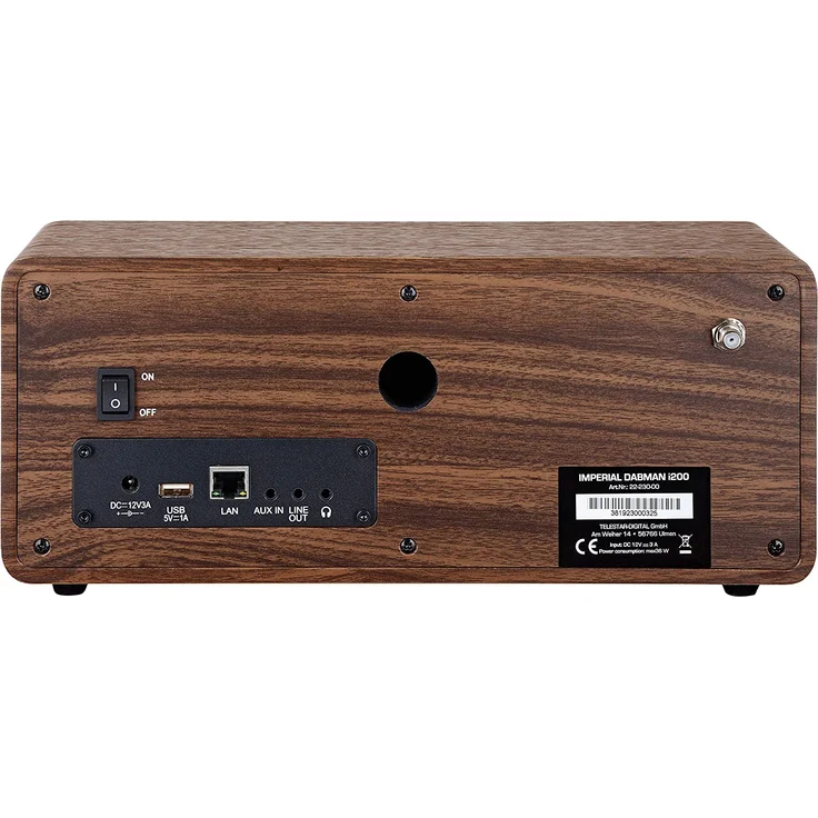 Imperial Dabman i200 22-230-00 Tischradio DAB+/UKW/Internetradio mit WLAN, Spotify Connect, TFT-Display, holzoptik, braun – Bild 4
