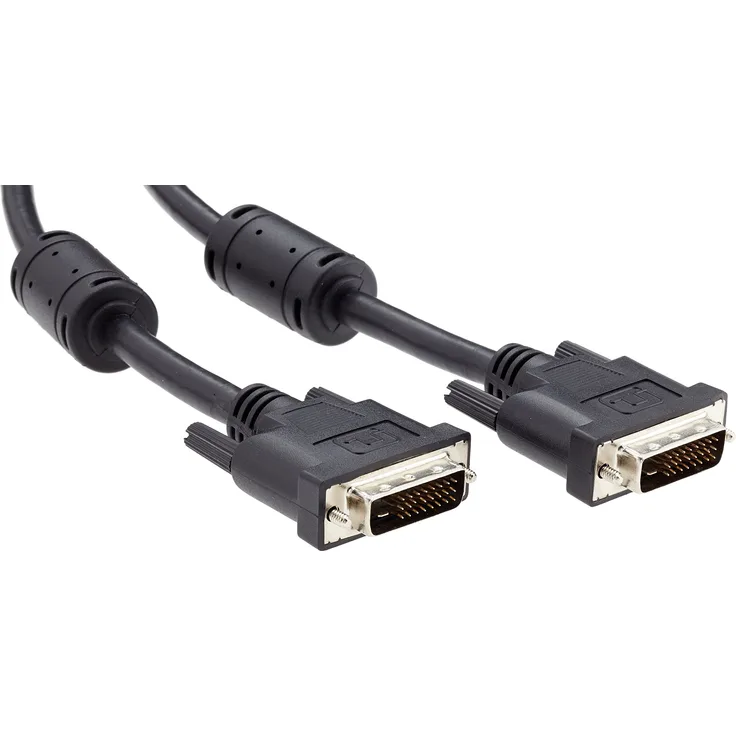 Gembird Cablexpert CC-DVI2-6 - DVI-Kabel - DVI-D (M) bis DVI-D (M) - 1.8 m - geformt, Daumenschrauben - Schwarz (CC-DVI2-BK-6)
