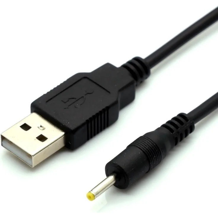 USB Strom Adapterkabel A Stecker - Hohlstecker 2,5 x 0,8mm schwarz 1,50m (125526)