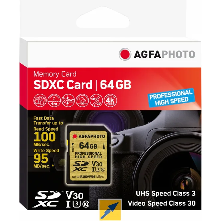 Agfa 10606 64GB microSDXC UHS I Speicherkarte SDXC