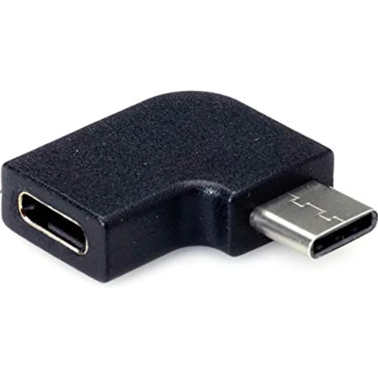 VALUE USB 3.1 Gen 2 Adapter | USB Typ C - C | Stecker-Buchse | 90° | Gewinkelte USB-C Verbindung zum Anschluss von Geräten oder Einer Stromversorgung an Ihr MacBook, Ultrabook, Notebook