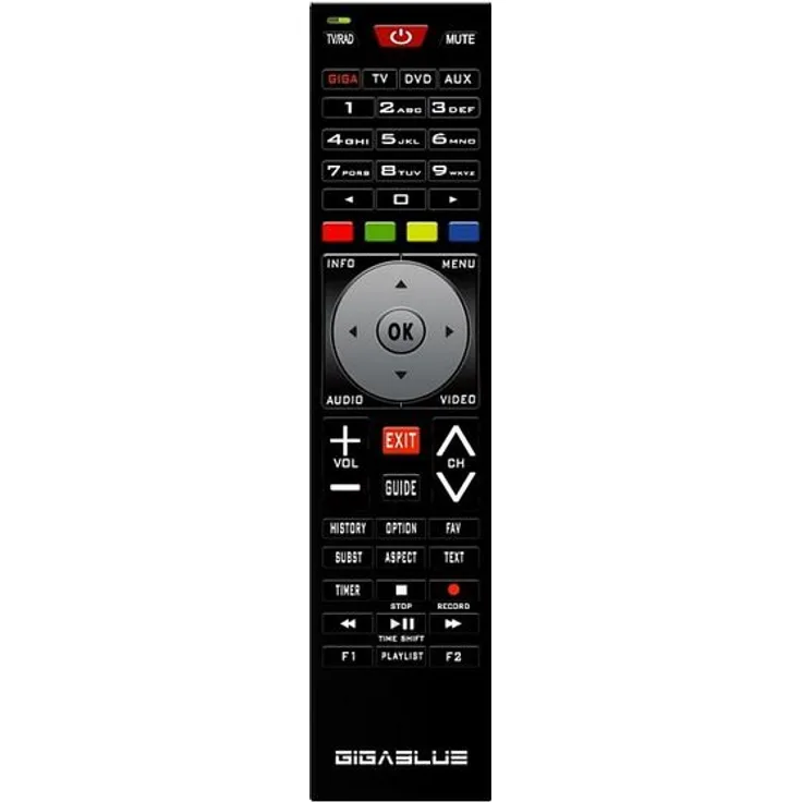 GigaBlue Fernbedienung (neue Version) Farbe schwarz