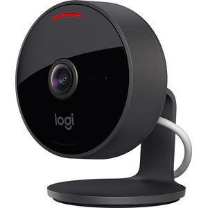 Bild für Logitech Circle View Camera, wetterfeste kabelgebundene Überwachungskamera für zu Hause, 180° Weitwinkel, 1080p HD, Nachtsicht, 2-Wege-Audio, Verschlüsselung und Apple HomeKit Secure Video, Schwarz (961-000490)