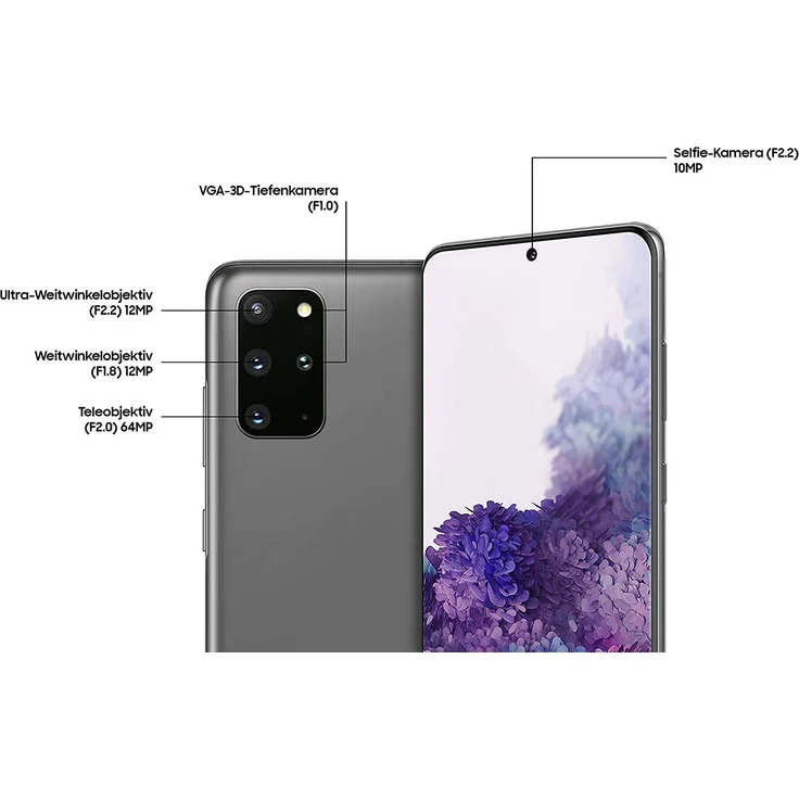 Samsung Galaxy S20+ Smartphone 16,95cm (6,7 Zoll) Dynamic AMOLED-Display, 128GB interner Speicher, 8GB RAM, Hybrid-SIM, Android, Cosmic Gray – Bild 6