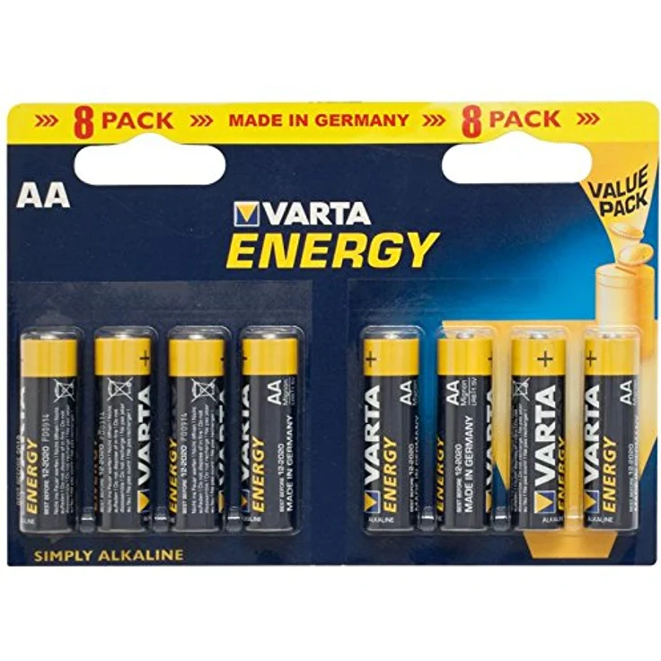 Varta BV-8 AA Single-use Battery Alkali - Haushaltsbatterien (Single-use Battery, AA, Alkali, 8 Stück(e), Blau, Gelb, Zylindrische) – Bild 1