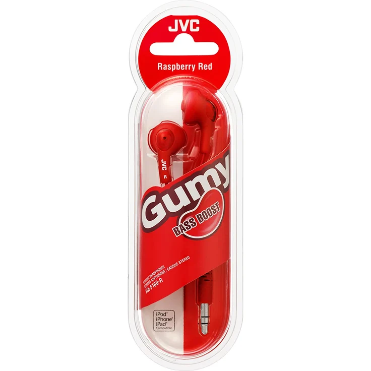 JVC HA-F160-R-E Gummy In-Ear Kopfhörer, rot – Bild 2